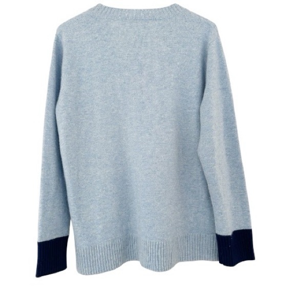 Pura Cashmere • Cashmere Contrast Crew - Picture 3 of 12